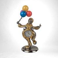 Vintage Elgin Circus Clown Clock with Balloons, Collectible Clown Figurine, Whimsical Desk Clock, Unique Gift for Clown Enthusiasts, 4"