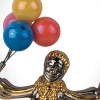 Vintage Elgin Circus Clown Clock with Balloons, Collectible Clown Figurine, Whimsical Desk Clock, Unique Gift for Clown Enthusiasts, 4"