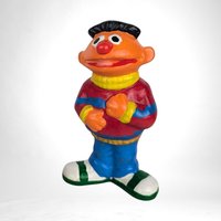 Vintage Ceramic Bert and Ernie Sesame Street Figurines, Hand-Painted Collectible Figures, Children's Room Decor, Nostalgic Gift