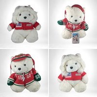 1980s-2000s Plush Dayton Hudson or Chosun Santa Bear | Your Choice of Adorable Holiday Decor | Vintage Collectible Stuffed Animal