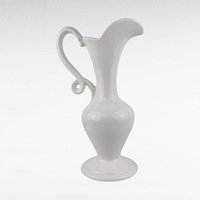 Vintage Royal Haeger Pitcher, White Ceramic Pitcher with Floral Design, Art Pottery, Mid-Century Modern, Vase, Home Decor