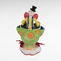Ceramic Clowning Around Bank | Vintage Clown Bank | Quirky Decor | Showroom Sample | Gift for Collector
