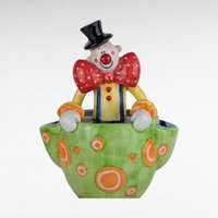 Ceramic Clowning Around Bank | Vintage Clown Bank | Quirky Decor | Showroom Sample | Gift for Collector