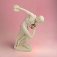 Vintage Hermes Discobolus Statue | Greek Athlete Sculpture | Made in Greece | Classical Art