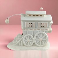 1995 Dept 56 Snowbunnies "My Woodland Wagon" | Springtime Stories | Lighted Figurine