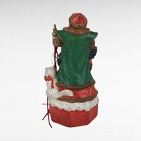 Vintage 1990s Merry Old Soul Ceramic Santa Music Box, 10 Inches Tall, Christmas Decor, Holiday Music Box, Gift for Collector