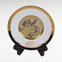 Vintage Chokin & Asian Art Plates, Lot of 8, Gold Trim, Birds, Animals