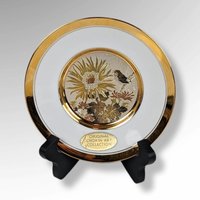 Vintage Chokin & Asian Art Plates, Lot of 8, Gold Trim, Birds, Animals