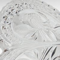 Hofbauer Byrdes Heart Shaped Crystal Dish | Vintage Lovebirds Dish | Collectible Glass Bowl | Wedding Gift | Home Decor