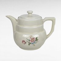 Vintage Hall China "Rambling Rose" Coffee Pot | Drip-O-lator Coffee Pot | Cream with Floral Pattern | Kitchen Decor | Mid-Century Modern