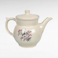 Vintage Drip-O-Lator Coffee Pot | Cream Ceramic with Pink Flowers | Retro Vase | Planter | Unique Home Decor