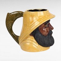 1981 Handmade Fisherman Mug, Art Pottery Mug,  Signed, Unique Coffee Mug, Gift for Fisherman, Nautical Decor