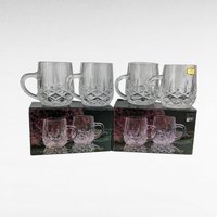 Vintage Blarney Crystal Mugs Set of 8 | Action Industries, Coffee Mugs, Tea Cups | Crystal Drinkware, Kitchenware, Gift Set