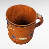 Vintage Handmade Pottery Mug, Rustic Decor, Southwestern Decor, Clay Mug, 4 Inches Tall, Unique Display Piece