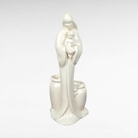 Vintage Haeger Pottery Madonna with Child Planter, White Ceramic Planter, Religious Figurine, Mid-Century Modern Decor