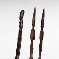 Hand Carved Wooden Sword and Axe Decorations, Tribal Art, Wall Decor,  African Art,  Ritual Weapon Replicas