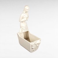 Vintage Royal Haeger Woman and Cradle Planter, White Ceramic Planter, Art Deco Planter, Mid-Century Modern Decor