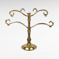 Vintage Brass Tone Candle Holder, Unique Candle Holder, Taper Candle Holder, Centerpiece