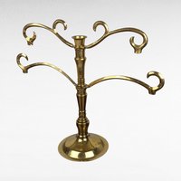 Vintage Brass Tone Candle Holder, Unique Candle Holder, Taper Candle Holder, Centerpiece