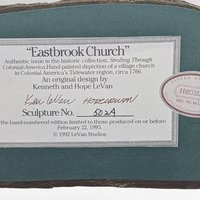 1992 Hawthorne Eastbrook Church | LeVan | Cottage Village Figure | Collectible Christmas Village | Vintage Holiday Decor