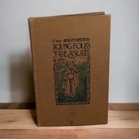 Antique Young Folks Treasury Book, 1909 Children's Literature, Illustrated Hardcover Gift, Vintage Storytelling Collection
