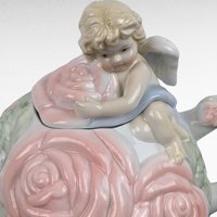 Vintage Avon Cherub Teapot | Porcelain Rose Teapot | Angel Teapot | Collectible Teapot