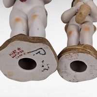 Vintage Occupied Japan Ceramic Cherubs | Angel Figurines | Musical Cherubs | Collectible Figurines