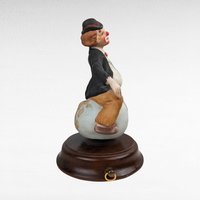 Vintage Albert Price Sad Clown Around the World Music Box, Porcelain Clown Figurine, Collectible Clown, Musical Figurine