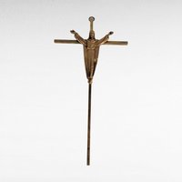 Vintage Metal Crucifix Wall Hanging - Religious Home Decor - Wall Cross - 10 Inch