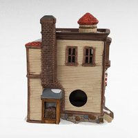 Vintage Dept 56 Ben's Barber Shop - New England Village #5939-0 -  Lighted Porcelain Building