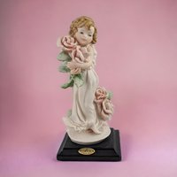 Vintage 1999 Florence Rosette Mother's Day Figurine - Giuseppe Armani - Porcelain Figurine - Girl with Roses