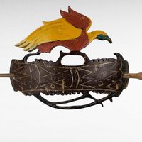 Vintage Wooden Hair Accessory with Bird - Hair Pin - Barrette - Tribal Hair Clip - Boho Chic