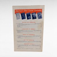 Vintage "Ballad for Americans" Sheet Music - Modern Cantata - Baritone & Chorus - Earl Robinson