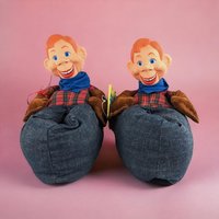 Vintage 1988 Howdy Doody Slippers | Child Size Medium | New with Tags | Collectible Character Slippers