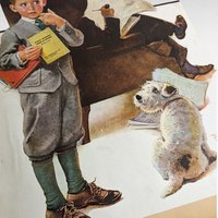 Vintage Scrapbook with Norman Rockwell Prints | Jackie Fairchild's Memory Album | Ephemera Collection