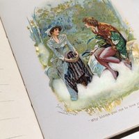 1904 Antique Shakespeare Birthday Book | "Happy Days" | Leather Bound | Illustrated