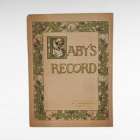 Antique Baby's Record Book, M.L. Parker Co., Baby Journal, Victorian Baby Book, Edwardian Baby Keepsake, Gift for New Parents