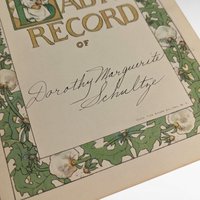 Antique Baby's Record Book, M.L. Parker Co., Baby Journal, Victorian Baby Book, Edwardian Baby Keepsake, Gift for New Parents