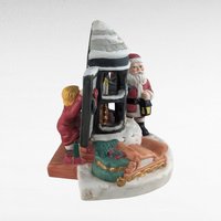 Vintage Midwest of Cannon Falls Santa Claus Music Box, Ceramic Christmas Decoration, Holiday Decor, Collectible Figurine