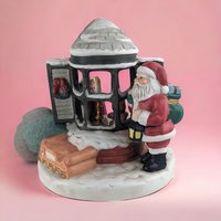 Vintage Midwest of Cannon Falls Santa Claus Music Box, Ceramic Christmas Decoration, Holiday Decor, Collectible Figurine