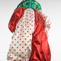 Vintage Smiling Clown Doll | Red & Green | 18" Tall | Collectible
