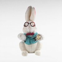 Vintage 1991 Target Alice in Wonderland White Rabbit Plush - 16" Stuffed Animal Collectible