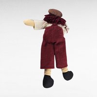 Vintage Folk Art Raggedy Andy Doll - 17" Handmade Cloth Doll