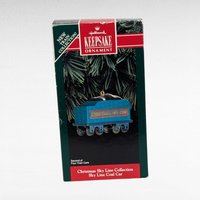 Vintage Hallmark Train Ornaments - Christmas Skyline Collection & Silver Star - 1992 Keepsake Ornaments with Boxes