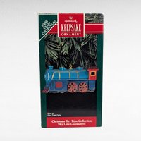 Vintage Hallmark Train Ornaments - Christmas Skyline Collection & Silver Star - 1992 Keepsake Ornaments with Boxes