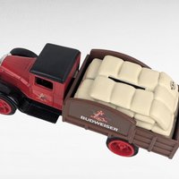 Vintage Anheuser-Busch Diecast Banks - ERTL Kenworth & Hawkeye Trucks - With Boxes