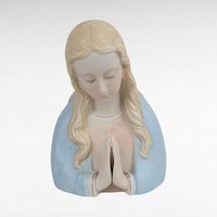 Vintage Religious Decor Lot - Praying Girl Vase & A. Santini Angel Figurines