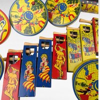 Vintage Metal Noisemakers, Party Favors, Children's Toys, Collectible Toys, Tin Noisemakers, Festive Decor, New Year's Eve, Birthday Party