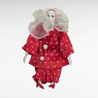 Vintage Porcelain Clown Dolls, Set of 3, Small Harlequin Dolls, Pierrot Clown, Sad Clown, Collectible Dolls, Circus Decor