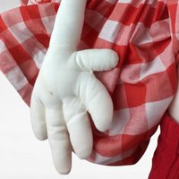 Handmade Rag Doll, 39" Rag Doll, Red Checkered Dress,  Collectible Doll,  Vintage Doll,  Large Rag Doll